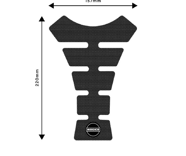 Mogico Motorcycle Accessories Centre Tank Pads - Black Devil